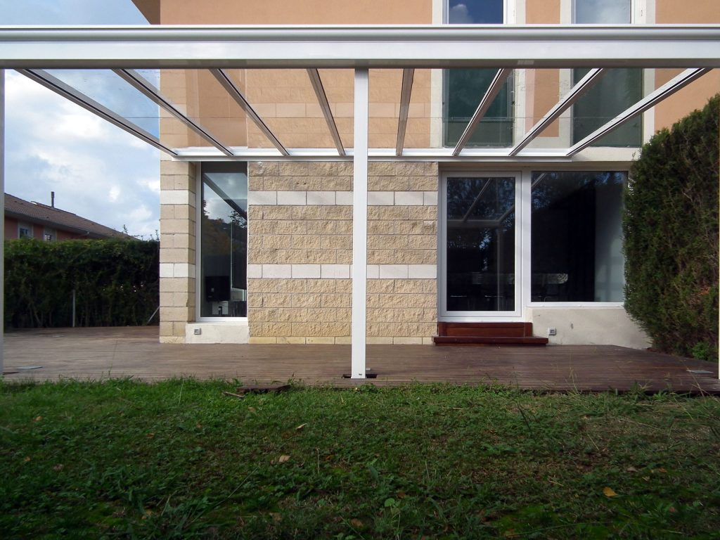 Techo fijo de cristal terraza